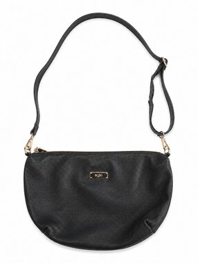 BCBG Black Pebbled Leather Crossbody Bag